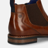 bugatti Cognac Premium Leather Chelsea Boots