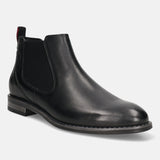 bugatti Black Premium Leather Chelsea Boots