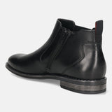 bugatti Black Premium Leather Chelsea Boots