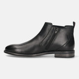 bugatti Black Premium Leather Chelsea Boots