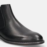 bugatti Black Premium Leather Chelsea Boots