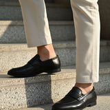 bugatti Tryst black  Premium Leather Comfort Penny Loafers