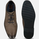 Merlo Grey Nubuck Leather Casual Shoes