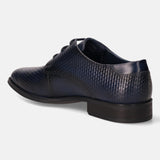 bugatti Dark Blue Premium Leather Formal Derby Shoes