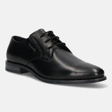 Gapo Black Leather Formal Derby Shoes