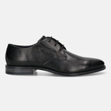 Gapo Black Leather Formal Derby Shoes