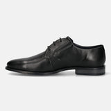 Gapo Black Leather Formal Derby Shoes