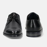Gapo Black Leather Formal Derby Shoes