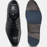 Gapo Black Leather Formal Derby Shoes