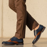 bugatti Caleo Exko dark blue  Premium Leather Comfort Derby Formal shoes