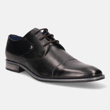 Rinaldo Eco  Black Leather Formal Derby Shoes