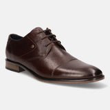 Rinaldo Eco Brown Leather Formal Derby  Shoes