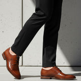 bugatti Rinaldo Eco cognac  Premium Leather Comfort Derby Formal shoes