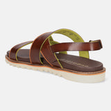 Limon Dark Brown Leather Back Strap Sandals