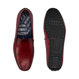 bugatti Tresmo Dark Red  Premium Leather Comfort Slip-Ons Casual