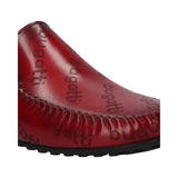 bugatti Tresmo Dark Red  Premium Leather Comfort Slip-Ons Casual