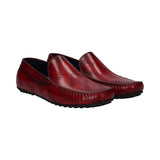 bugatti Tresmo Dark Red  Premium Leather Comfort Slip-Ons Casual