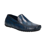 Tresmo Blue Leather Driver Shoes