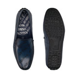 Tresmo Blue Leather Driver Shoes