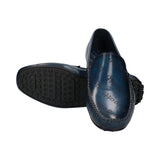 bugatti Blue Premium Leather Driver Shoes