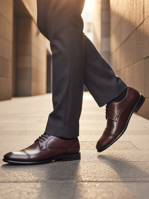 bugatti Mansueto Flex Bordo  Premium Leather Comfort Derby Formal shoes