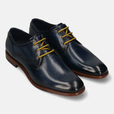 Bugatti Mansueto Flex Light Blue Premium Leather Comfort Derby Formal Shoes
