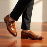 bugatti Mansueto Flex Cognac  Premium Leather Comfort Penny Loafers