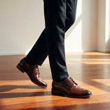 bugatti Livorno Flex Evo Bordo  Premium Leather Comfort Derby Formal shoes