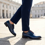 bugatti Livorno Flex Evo Blue  Premium Leather Comfort Derby Formal shoes