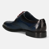 bugatti Dark Blue & Dark Red Premium Leather Derby shoes