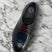 A blue Men's bugatti Derby featuring a round toe wing tip, stacked heel. Made from premium genuine leather with a durable leather outsole, this laces design offers both style and comfort.