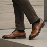 bugatti Livorno Flex Evo cognac  Premium Leather Comfort Derby Formal shoes