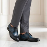 bugatti Livorno Flex Evo dark blue  Premium Leather Comfort Derby Formal shoes