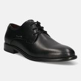 bugatti Black Premium Leather Derby shoes