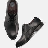 bugatti Black Premium Leather Derby shoes