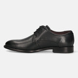 bugatti Black Premium Leather Derby shoes