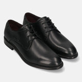 bugatti Black Premium Leather Derby shoes