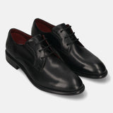 Bugatti Livorno Flex Evo Black Premium Leather Comfort Derby Formal Shoes