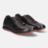 Thorello Black Leather Sneakers