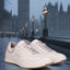 A white Men's bugatti Sneakers featuring a round plain toe, zero heels heel. Made from premium genuine leather with a durable tr outsole, this laces design offers both style and comfort.