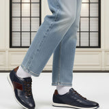 Bugatti Thorello Dark Blue Premium Leather Comfort Sneakers