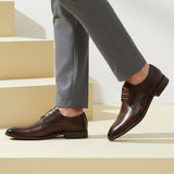 bugatti Rico Flex dark brown  Premium Leather Comfort Derby Formal shoes