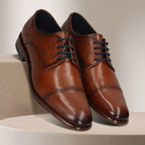 bugatti Mansueto Flex Cognac  Premium Leather Comfort Derby Formal shoes