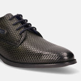 bugatti Dark Green Premium Leather Derby Shoes