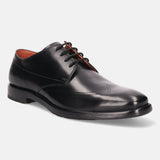 bugatti Black Premium Leather Derby Shoes