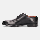 bugatti Black Premium Leather Derby Shoes