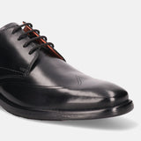 bugatti Black Premium Leather Derby Shoes