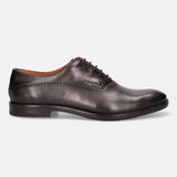 bugatti Dark Grey Premium Leather Formal Oxford Shoes