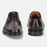 bugatti Dark Grey Premium Leather Formal Oxford Shoes