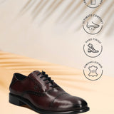 Bugatti Liverta Bordo Premium Leather Comfort Oxford Formal Shoes